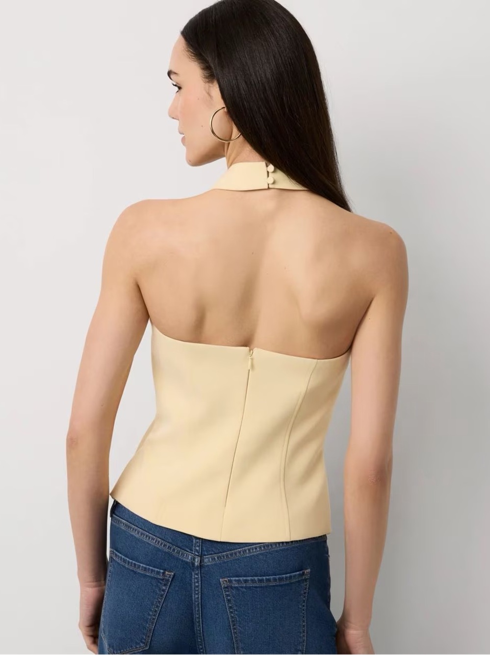 White House Black Market Butter Toast Halter Vest - Picture 7 of 7